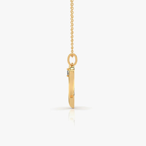 Brin Silver Heart Zirconia Necklace