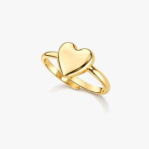 Asha Silver Heart Adjustable Ring