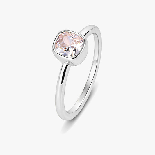 Ava Silver Zirconia Adjustable Ring