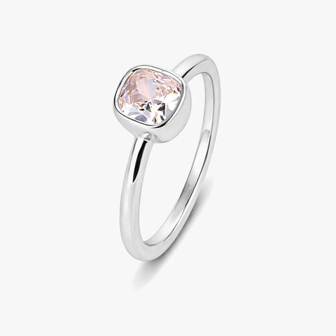 Ava Silver Zirconia Adjustable Ring