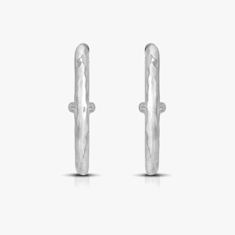 Kiara Silver Hammered Earrings