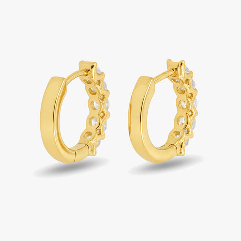 Hani Silver Diamond Earrings