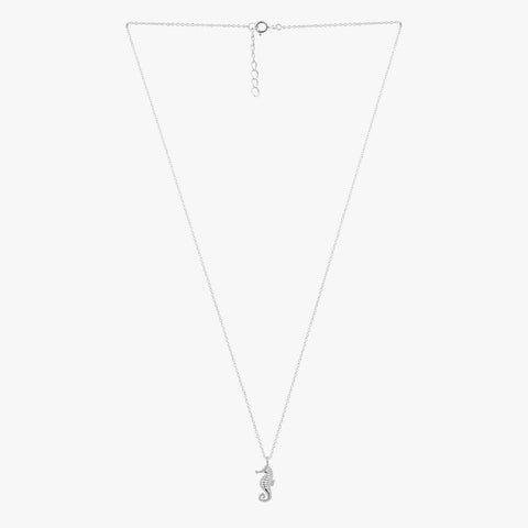 Lily Silver Seahorse Necklace