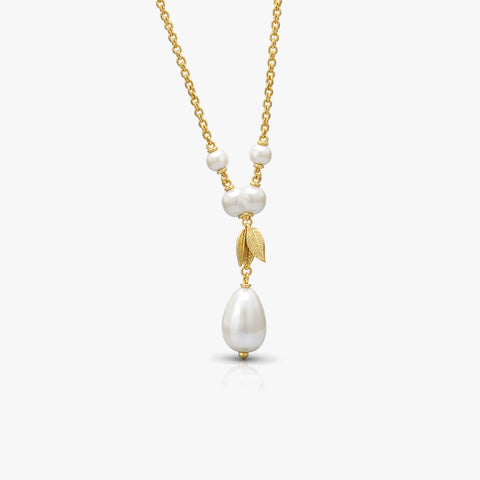 Ema Silver Pearl Necklace