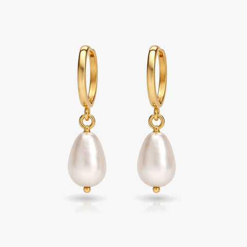 Nora Silver Drop Pearl Earring