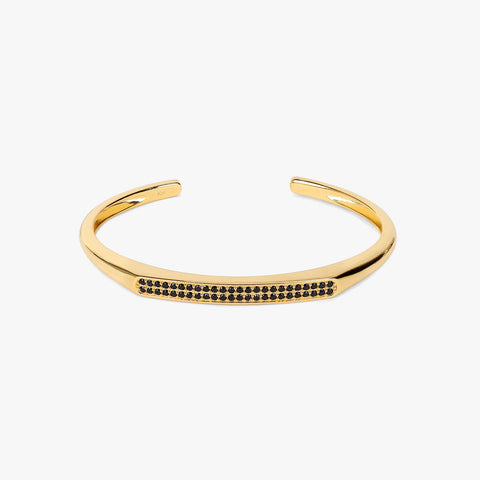 Zayn Silver Black Spinel Bangle