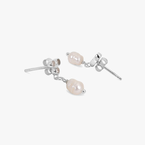 Noa Silver Pearl Earrings