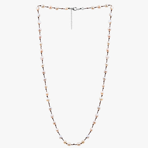 Ella Silver Pearl Necklace