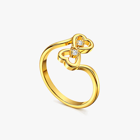 Nila Silver Heart Adjustable Ring
