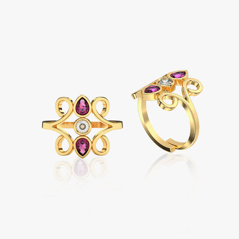 Gyra Silver Toe Ring
