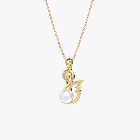 Zyra Silver  Pearl Necklace