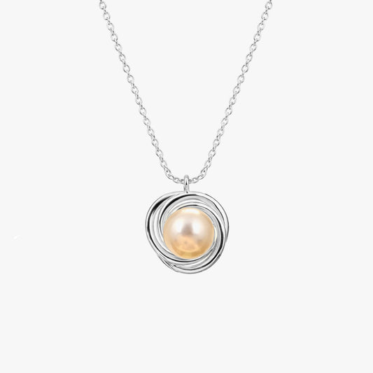 Mia Silver Pearl Necklace