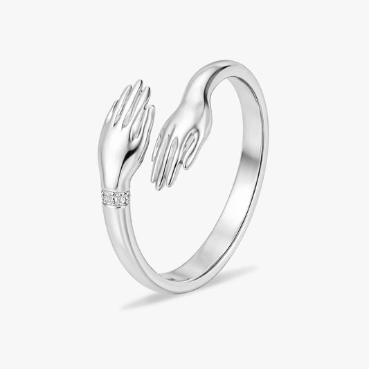 Kite Silver Hand Adjustable Ring