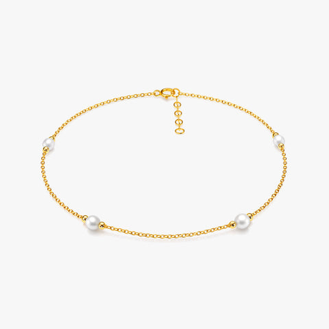 Nuni Silver Pearl Anklet