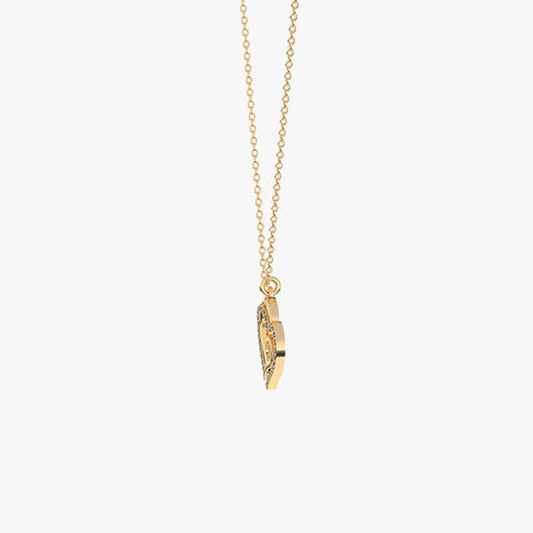 Aoni Silver Heart Zirconia Necklace
