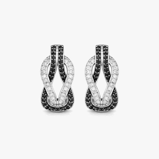 Bela Silver Black Spinel Earrings