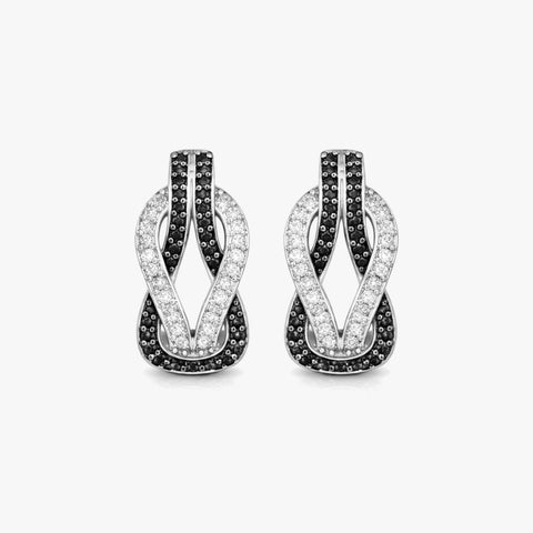 Bela Silver Black Spinel Earrings