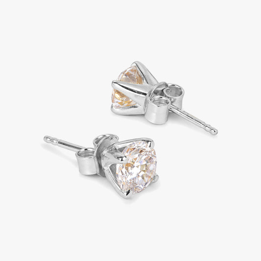 Izea Silver Stud Earrings