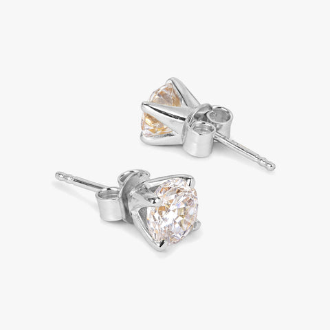 Izea Silver Stud Earrings