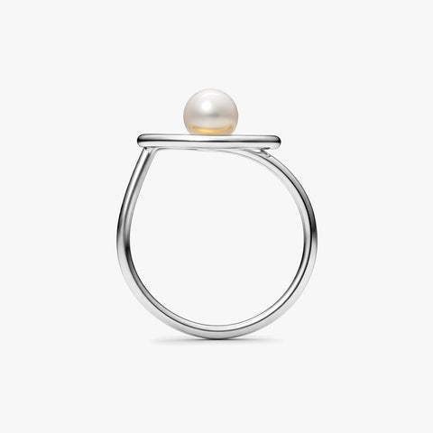 Nora Silver Pearl Adjustable Ring