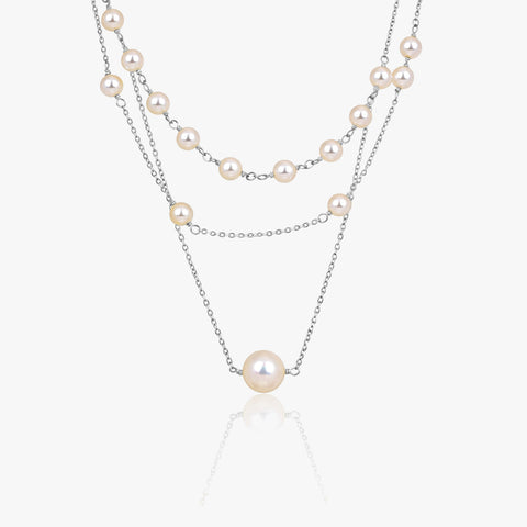 Miri Silver Pearl Necklace