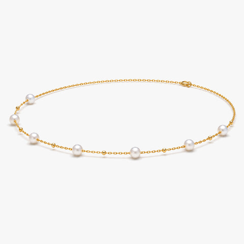 Joe Silver Pearl Necklace