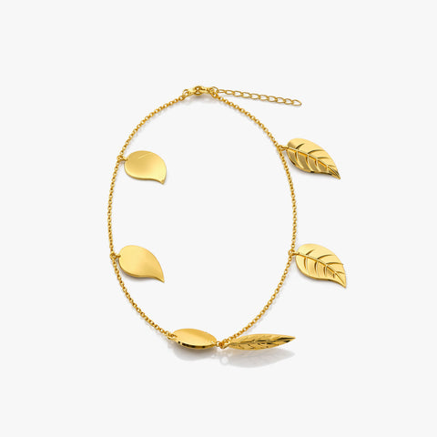 Aysa Silver Leaf Anklet