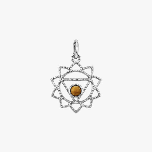 Lily Silver Plexus Chakra Pendant