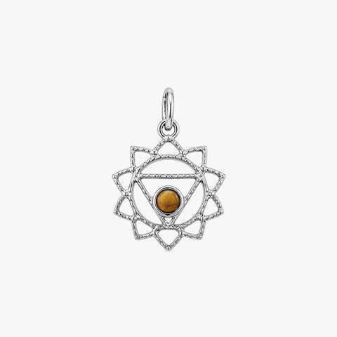 Lily Silver Plexus Chakra Pendant