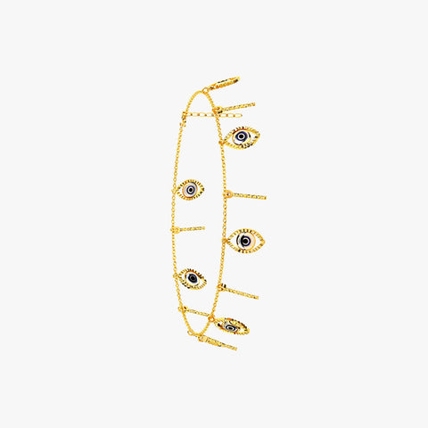 Heya Silver Evil Eye Anklet