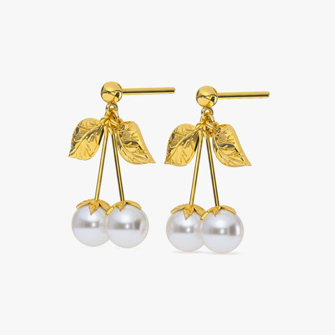 Bria Silver Synthetic Pearl Earrings