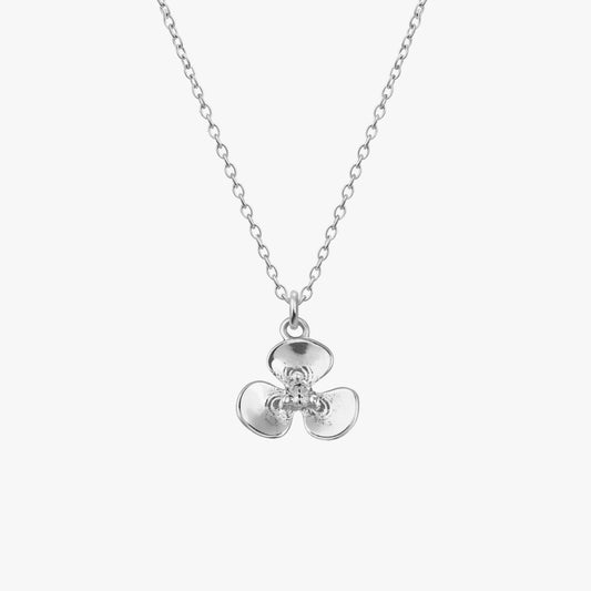 Aria Silver Floral Necklace