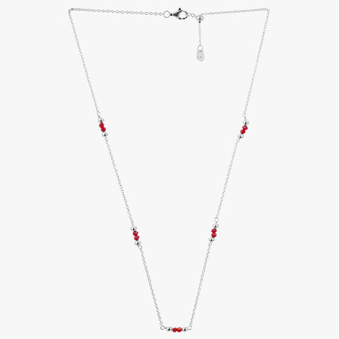Anna Silver Crystal Necklace