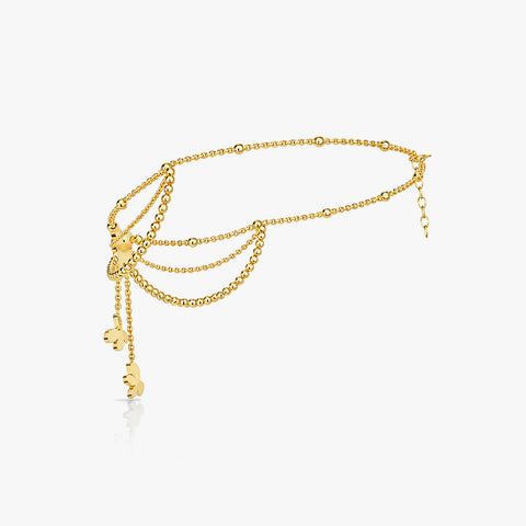 Bysa Silver Butterfly Anklet