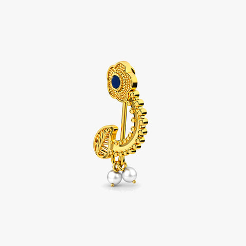 Liza Silver Pearl Nose Pin