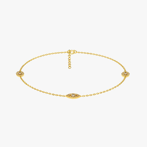 Ayle Silver Zirconia Anklet