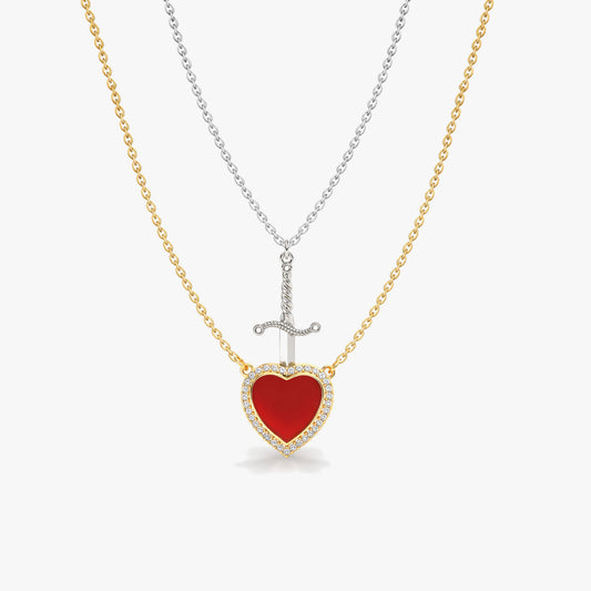 Zeya Silver Two Tone Necklace