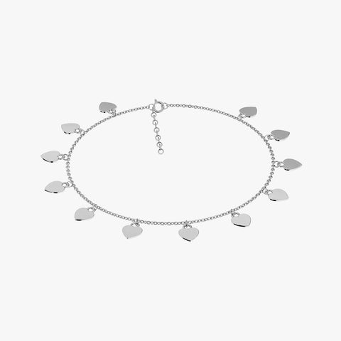 Vira Silver Heart Anklet