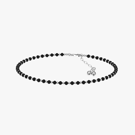 Qavi Silver Beads Anklet