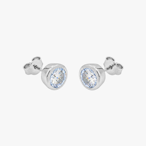 Dina Silver Diamond Earrings