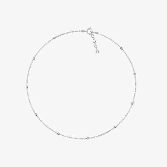 Qiva Silver Beads Anklet