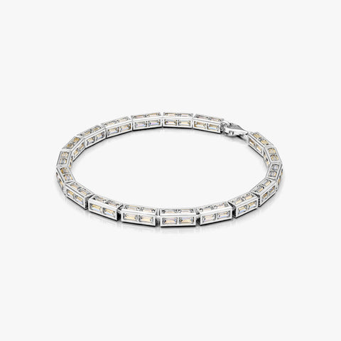 Cyan Silver Zirconia Bracelet