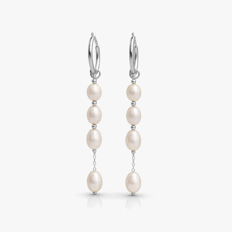 Alys Silver Pearl Earrings