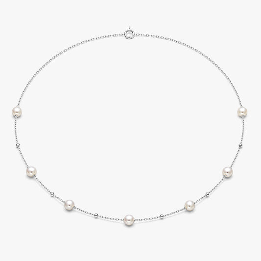 Joe Silver Pearl Necklace