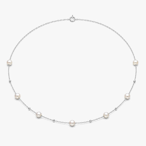 Joe Silver Pearl Necklace