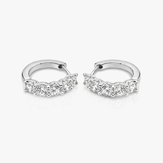 Hani Silver Diamond Earrings