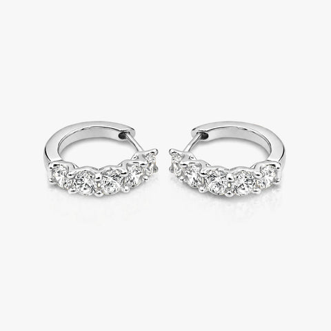 Hani Silver Diamond Earrings