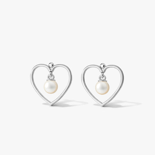 Oana Silver Pearl Earrings