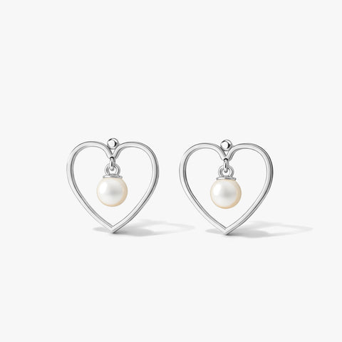 Oana Silver Pearl Earrings