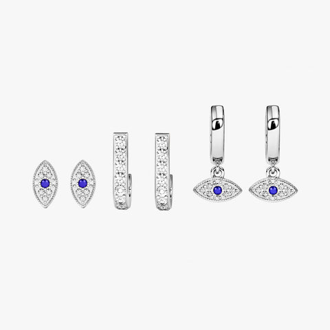Demi Silver Earrings Set